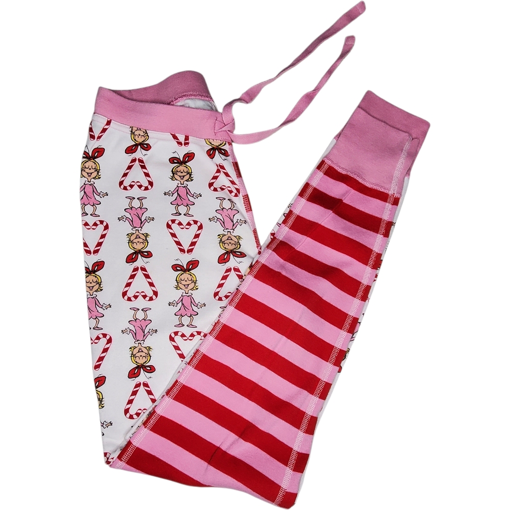 Women's Dr Seuss Grinch Pajama Pant Cindy Lou Who Candy Cane Size Extra-Small